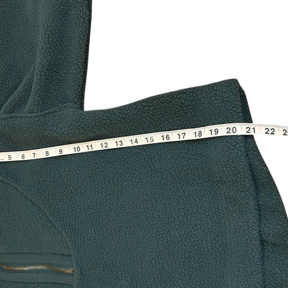 Free People Poppy Pullover- Forest Pine Sherpa Half Zip Pullover- Size Small - Picture 13 of 13